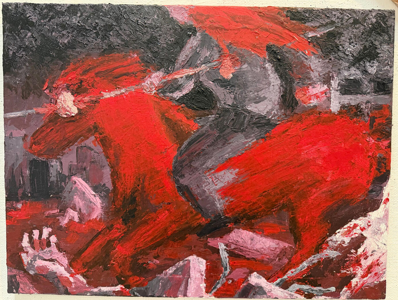 War, Acrylic on Canvas, 24 x 18 inches